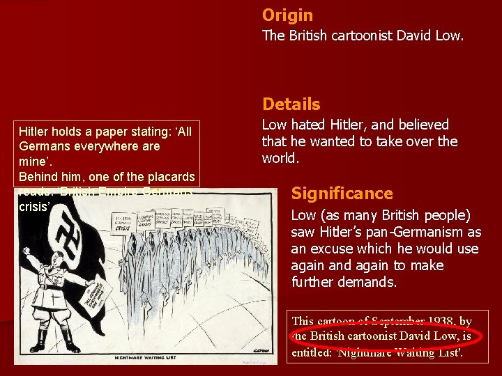 Hitler holds a paper stating All Germans everywhere