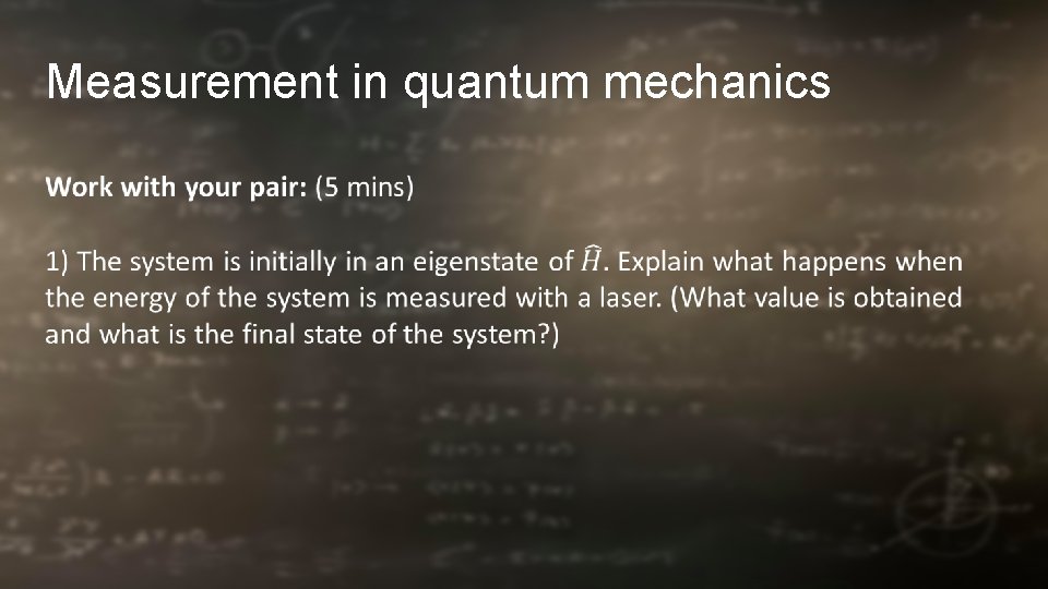 Measurement in quantum mechanics 