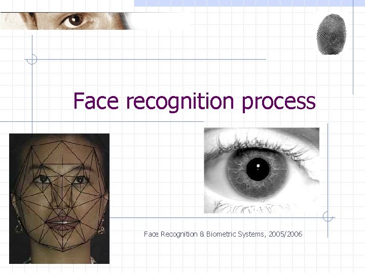Face recognition process Face Recognition & Biometric Systems, 2005/2006 