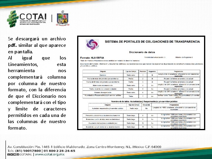 Se descargará un archivo pdf. similar al que aparece en pantalla. Al igual que