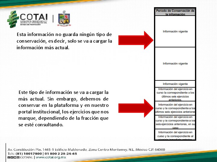 Esta información no guarda ningún tipo de conservación, es decir, solo se va a