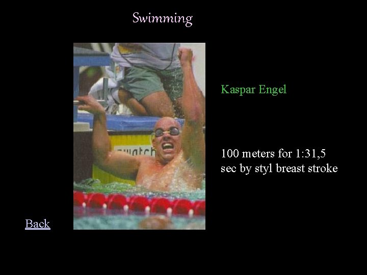 Para_ Swimming Kaspar Engel 100 meters for 1: 31, 5 sec by styl breast