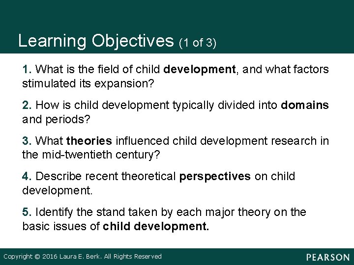 Learning Objectives (1 of 3) • • • 1. What is the field of