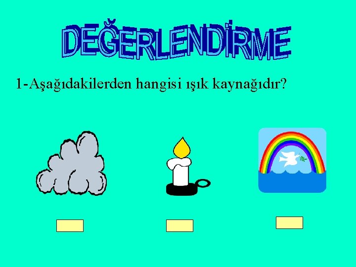 1 -Aşağıdakilerden hangisi ışık kaynağıdır? 