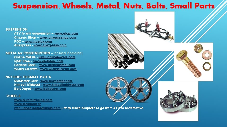 Suspension, Wheels, Metal, Nuts, Bolts, Small Parts SUSPENSION ATV A-arm suspension – www. ebay.