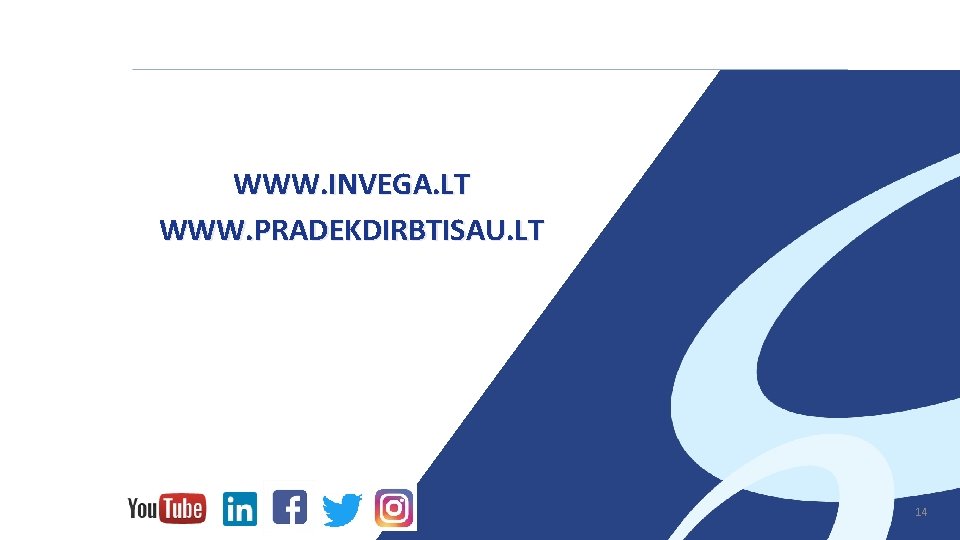 WWW. INVEGA. LT WWW. PRADEKDIRBTISAU. LT 14 