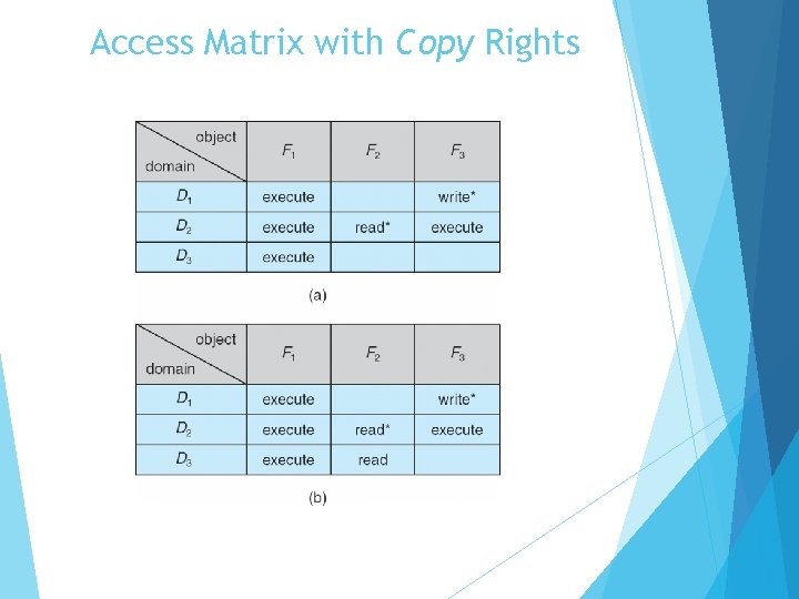 Access Matrix with Copy Rights 