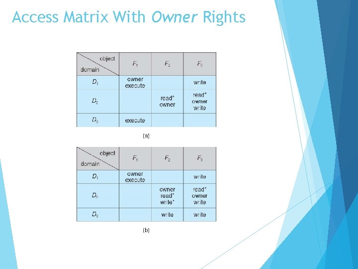 Access Matrix With Owner Rights 