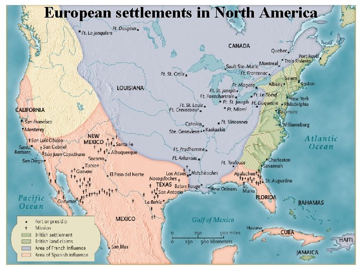 European settlements in North America 
