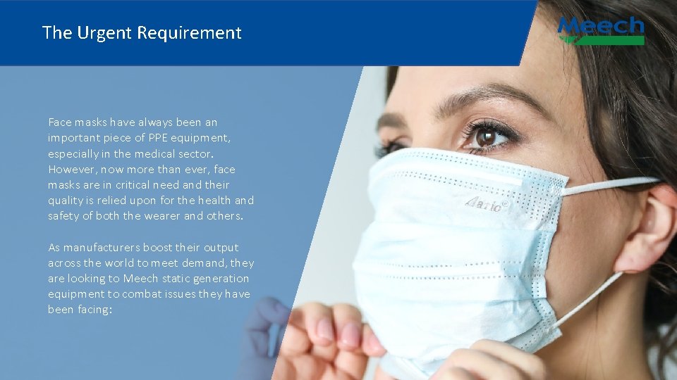 The Urgent Requirement Face masks have always been an important piece of PPE equipment,
