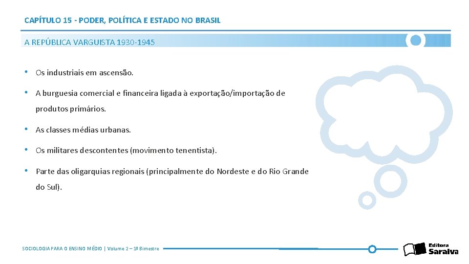 CAPÍTULO 15 - PODER, POLÍTICA E ESTADO NO BRASIL A REPÚBLICA VARGUISTA 1930 -1945