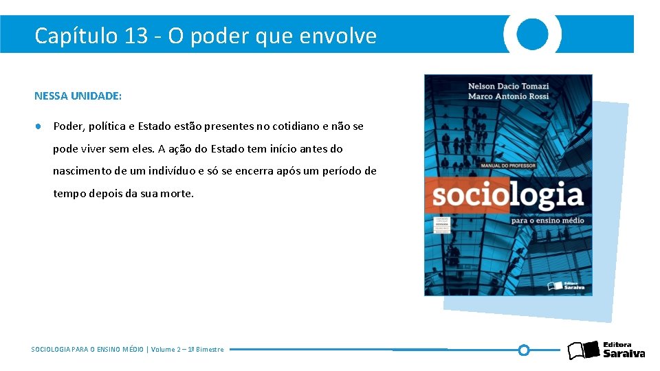 Capítulo 13 - O poder que envolve NESSA UNIDADE: ● Poder, política e Estado