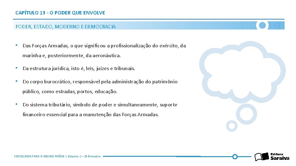 CAPÍTULO 13 - O PODER QUE ENVOLVE PODER, ESTADO, MODERNO E DEMOCRACIA • Das