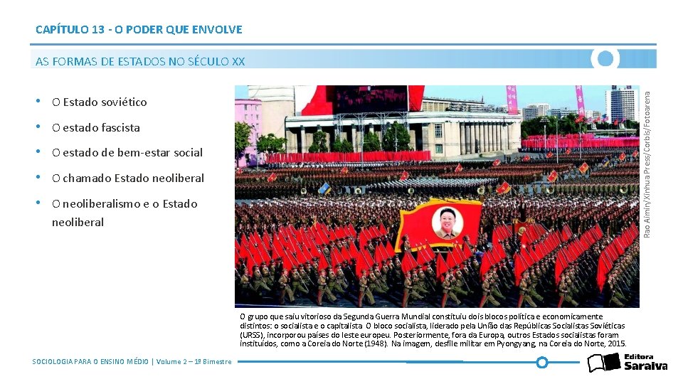 CAPÍTULO 13 - O PODER QUE ENVOLVE Rao Aimin/Xinhua Press/Corbis/Fotoarena AS FORMAS DE ESTADOS