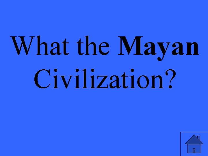 What the Mayan Civilization? 