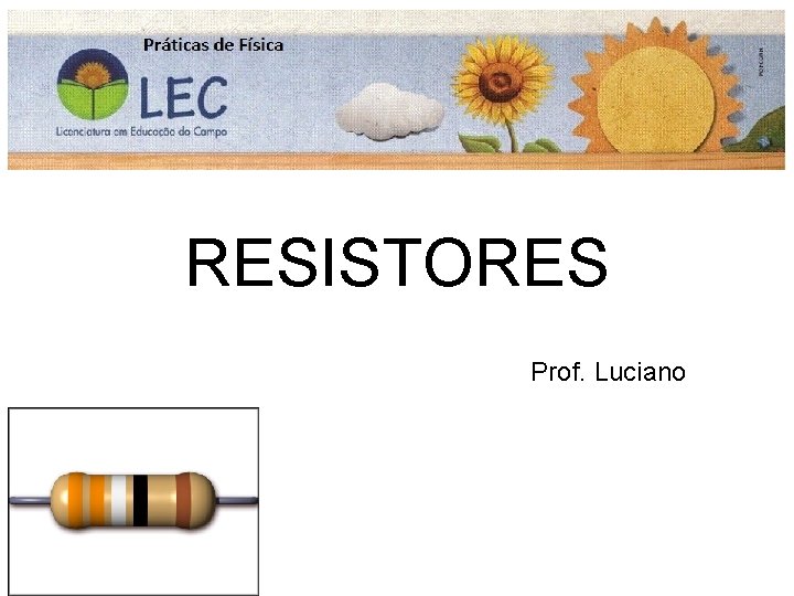 RESISTORES Prof. Luciano 