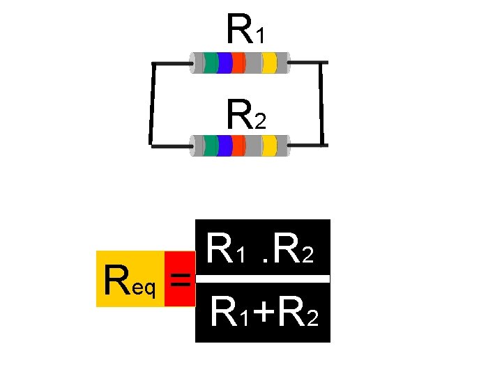 R 1 R 2 Req = R 1. R 2 R 1+R 2 