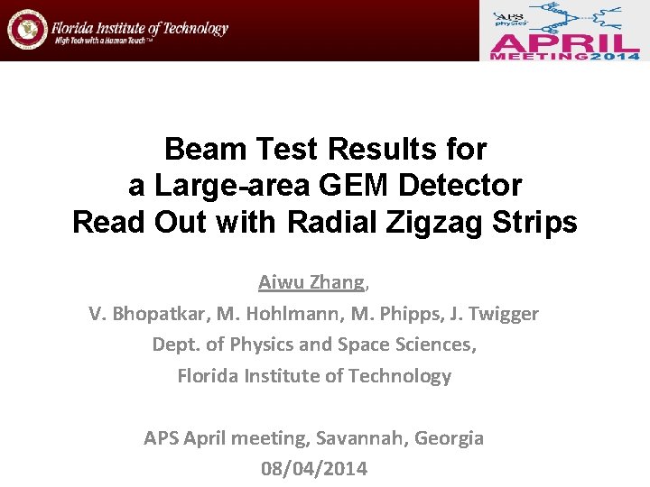 Beam Test Results for a Large-area GEM Detector Read Out with Radial Zigzag Strips