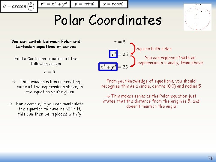  Polar Coordinates You can switch between Polar and Cartesian equations of curves Find