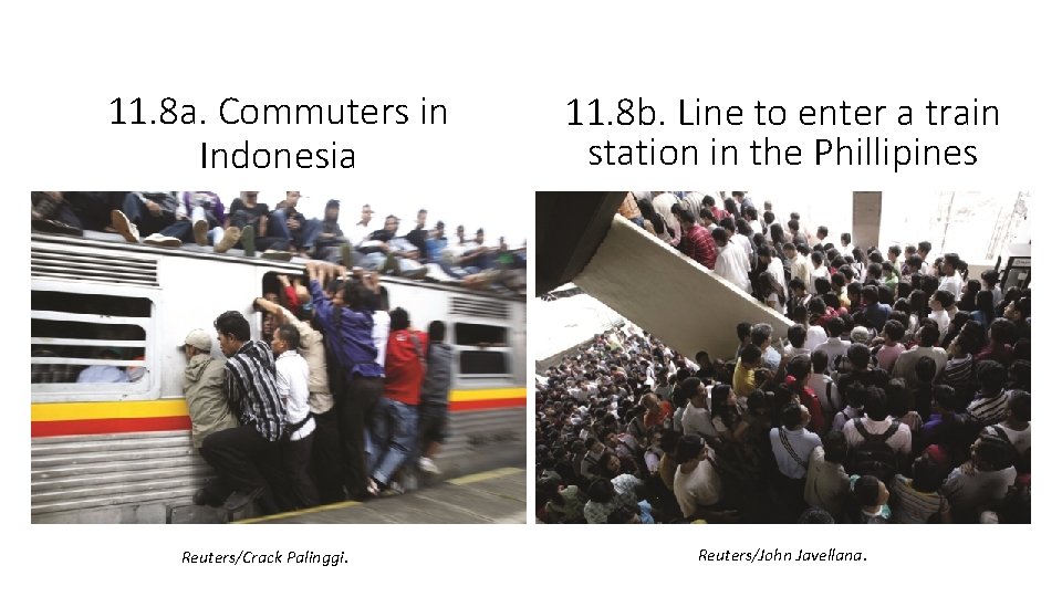 11. 8 a. Commuters in Indonesia Reuters/Crack Palinggi. 11. 8 b. Line to enter