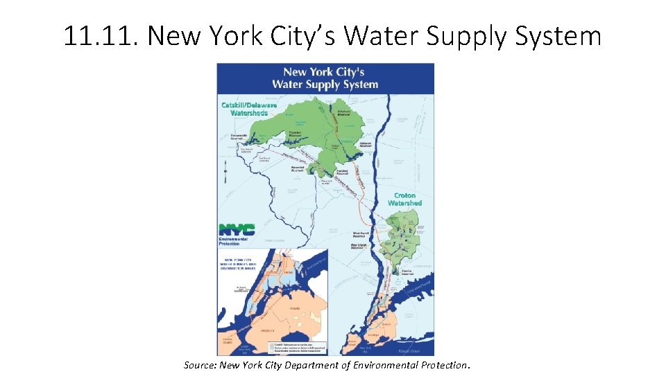 11. New York City’s Water Supply System Source: New York City Department of Environmental