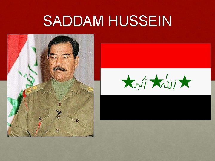 SADDAM HUSSEIN 