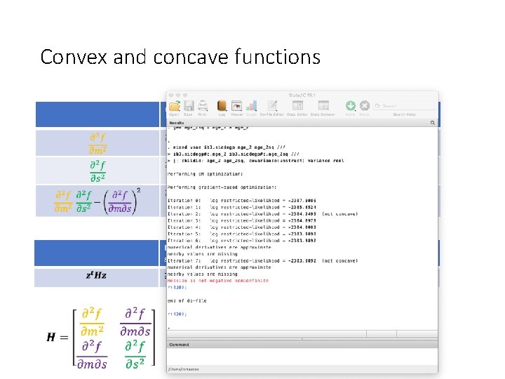 Convex and concave functions Convex Strictly convex Concave Strictly concave ≥ 0 >0 ≤