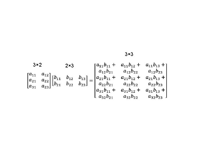 3× 3 3× 2 2× 3 