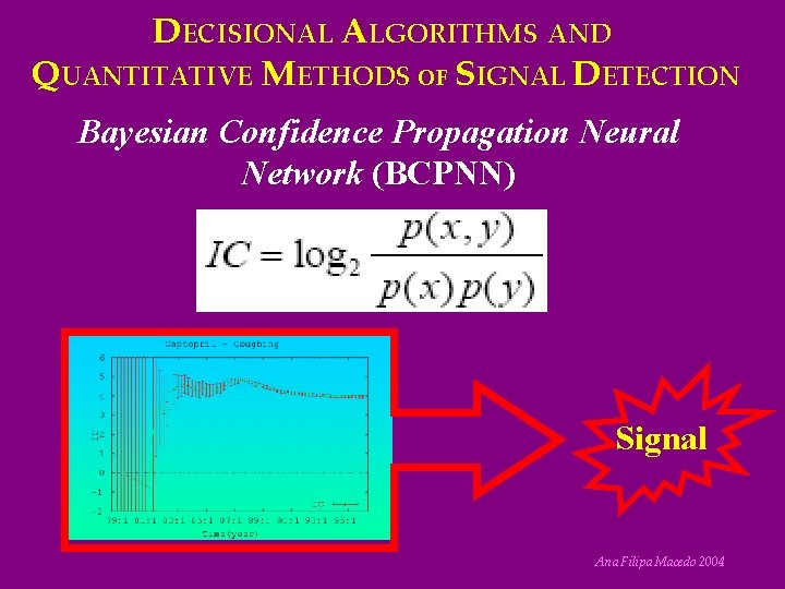 DECISIONAL ALGORITHMS AND QUANTITATIVE METHODS OF SIGNAL DETECTION Bayesian Confidence Propagation Neural Network (BCPNN)