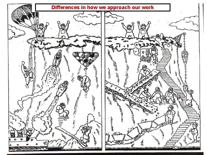 Differences in how we approach our work 