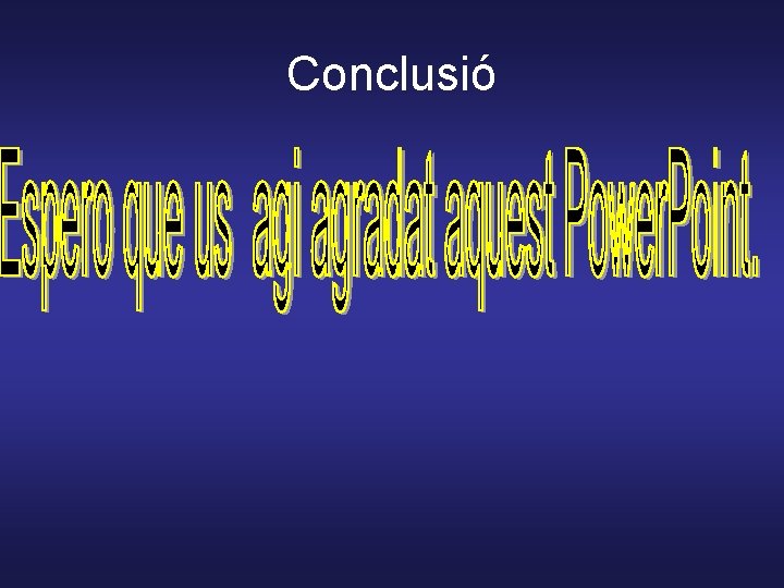 Conclusió 