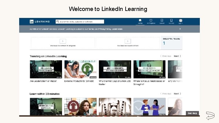 Welcome to Linked. In Learning 