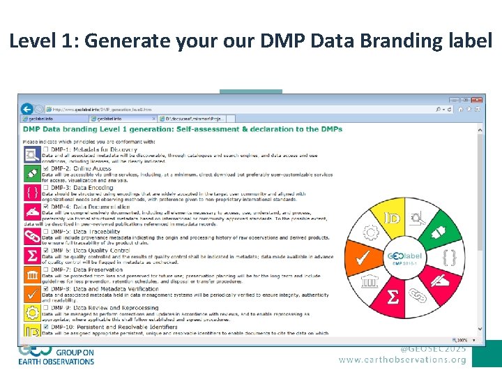 Level 1: Generate your DMP Data Branding label 