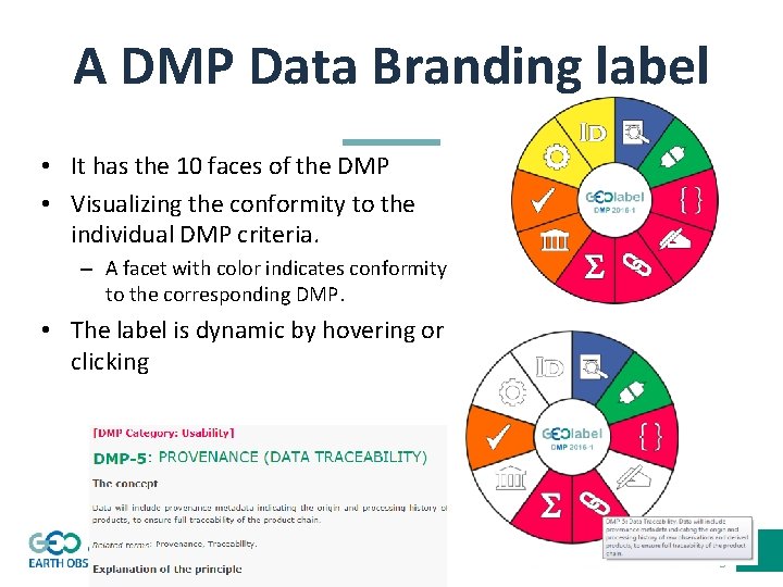 A DMP Data Branding label • It has the 10 faces of the DMP