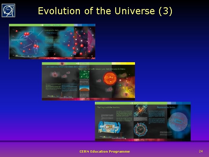 Evolution of the Universe (3) CERN Education Programme 24 