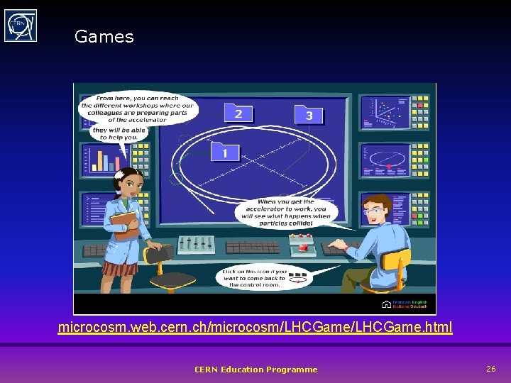 Games microcosm. web. cern. ch/microcosm/LHCGame. html CERN Education Programme 26 