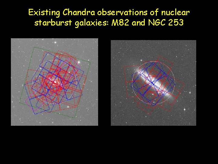 Existing Chandra observations of nuclear starburst galaxies: M 82 and NGC 253 