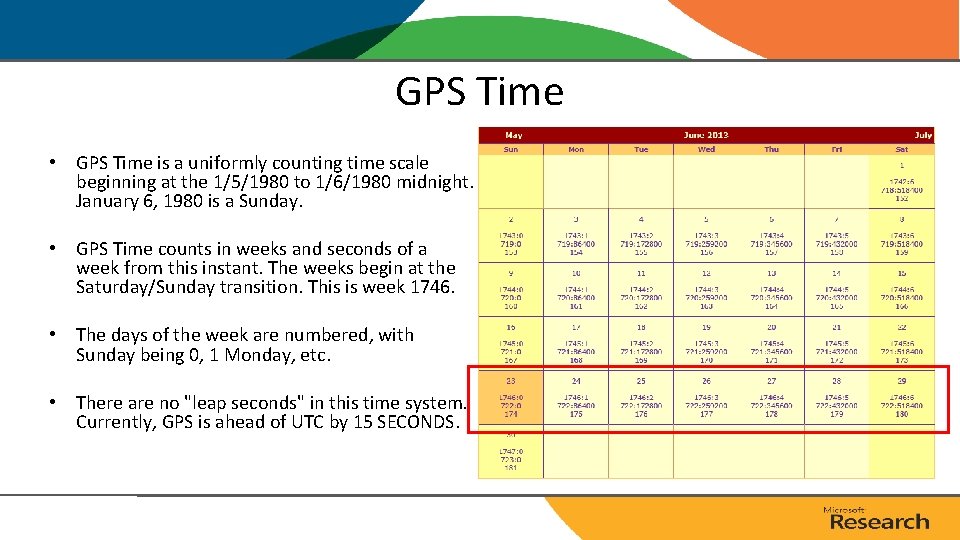 GPS Time • GPS Time is a uniformly counting time scale beginning at the GPS Time • GPS Time is a uniformly counting time scale beginning at the