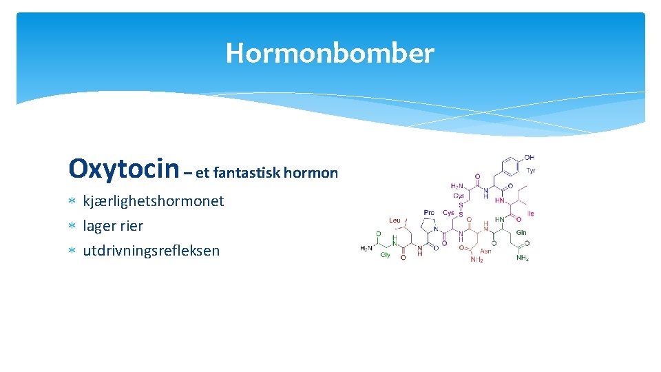 Hormonbomber Oxytocin – et fantastisk hormon kjærlighetshormonet lager rier utdrivningsrefleksen 