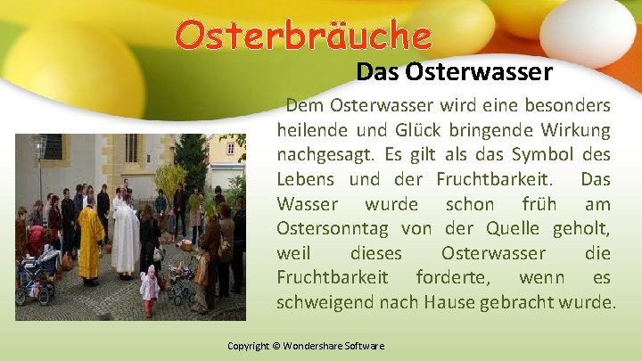 Оsterbräuche Das Osterwasser Dem Osterwasser wird eine besonders heilende und Glück bringende Wirkung nachgesagt.