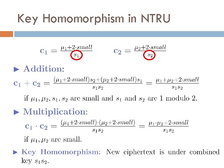 Key Homomorphism in NTRU 