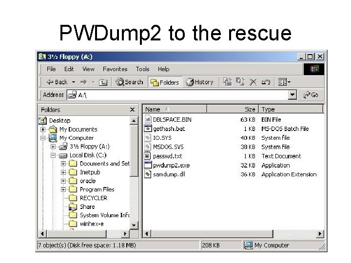 PWDump 2 to the rescue 