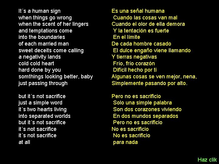 It´s a human sign when things go wrong when the scent of her lingers