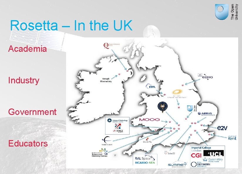 Rosetta – In the UK Academia Industry Government Educators 