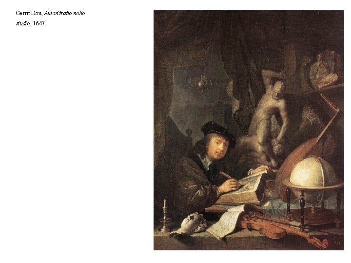 Gerrit Dou, Autoritratto nello studio, 1647 