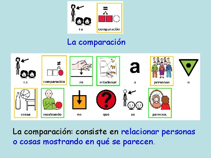 La comparación: consiste en relacionar personas o cosas mostrando en qué se parecen. 