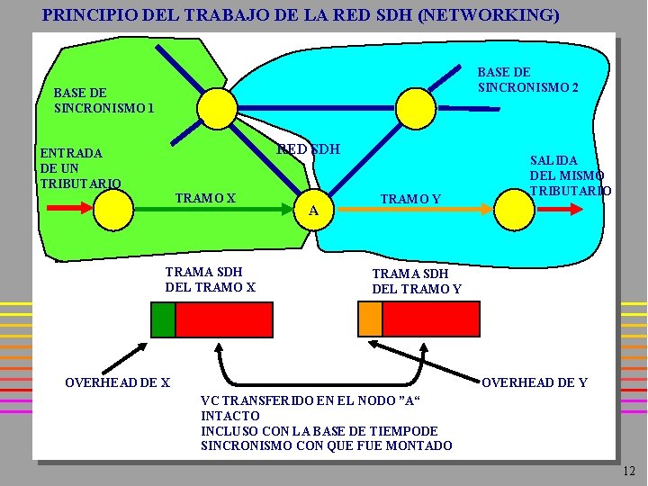 PRINCIPIO DEL TRABAJO DE LA RED SDH (NETWORKING) BASE DE SINCRONISMO 2 BASE DE