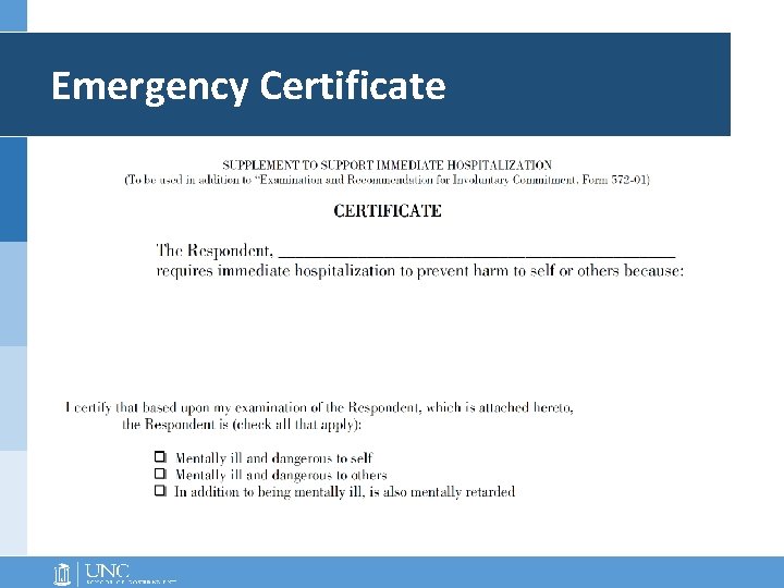 Emergency Certificate Emergency Certificate