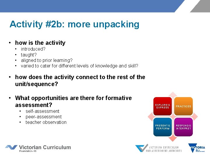 Activity #2 b: more unpacking • how is the activity • • introduced? taught? Activity #2 b: more unpacking • how is the activity • • introduced? taught?