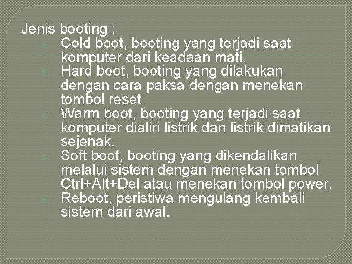 Prosedur Menghidupkan Dan Mematikan Komputer For Class X